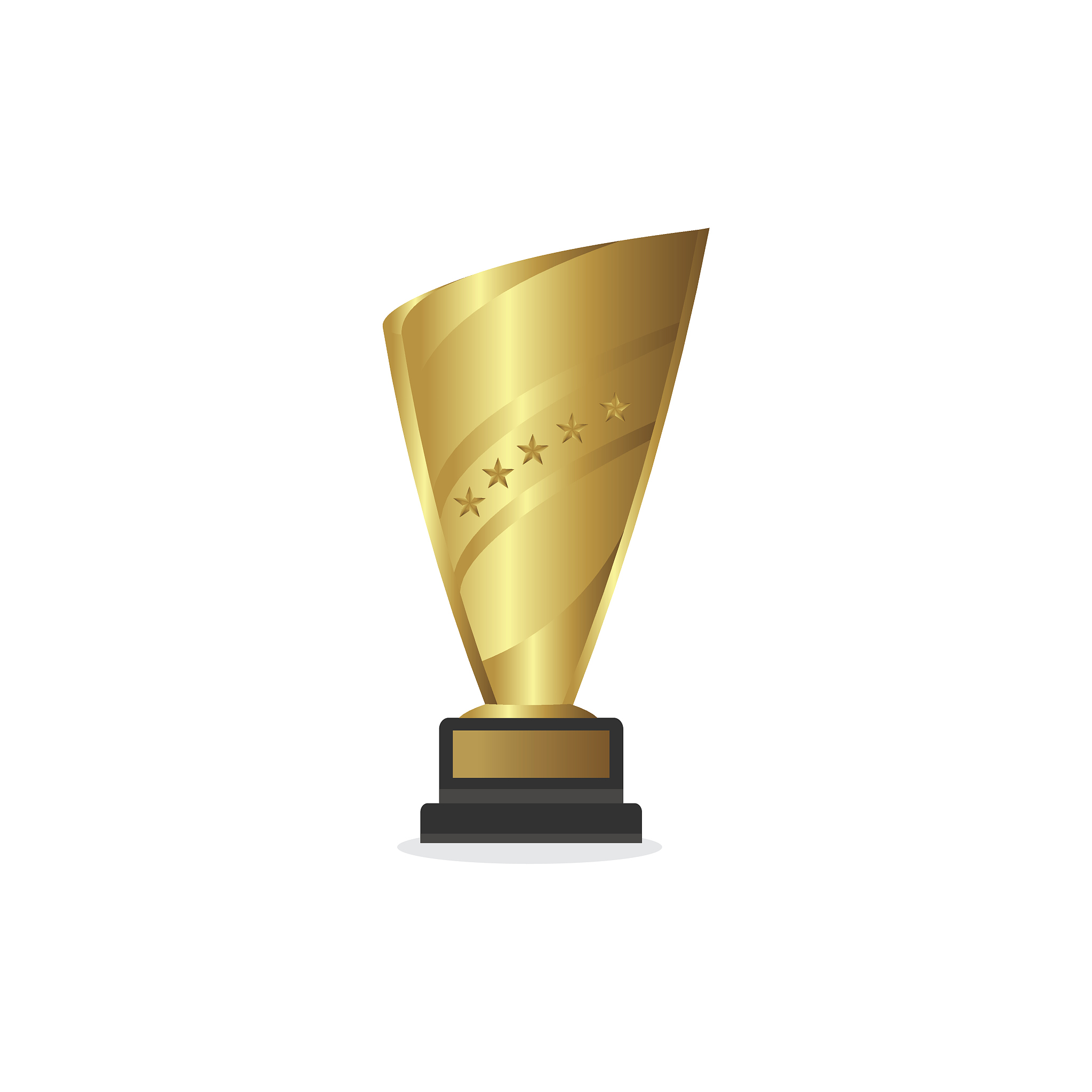 elegant medal and trophy vector design