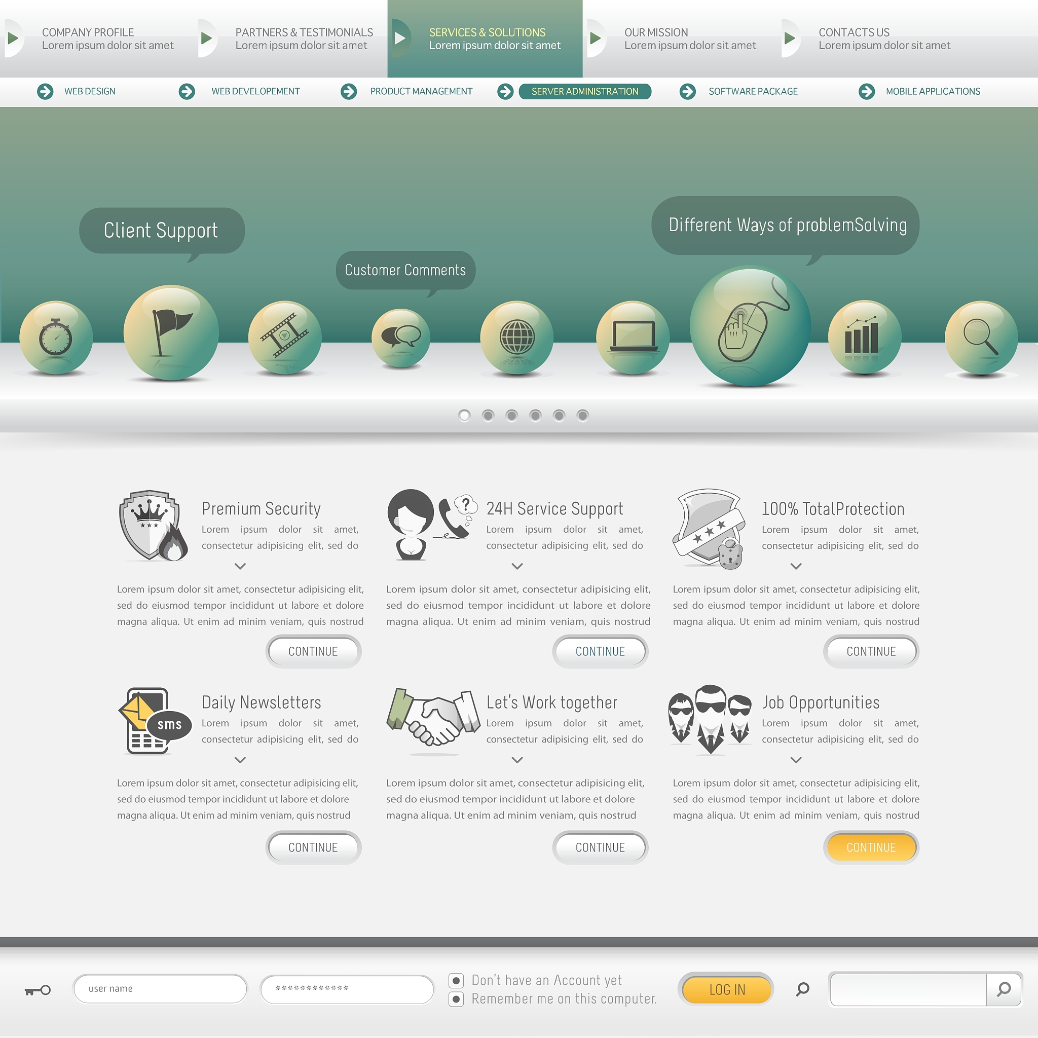 website navigation