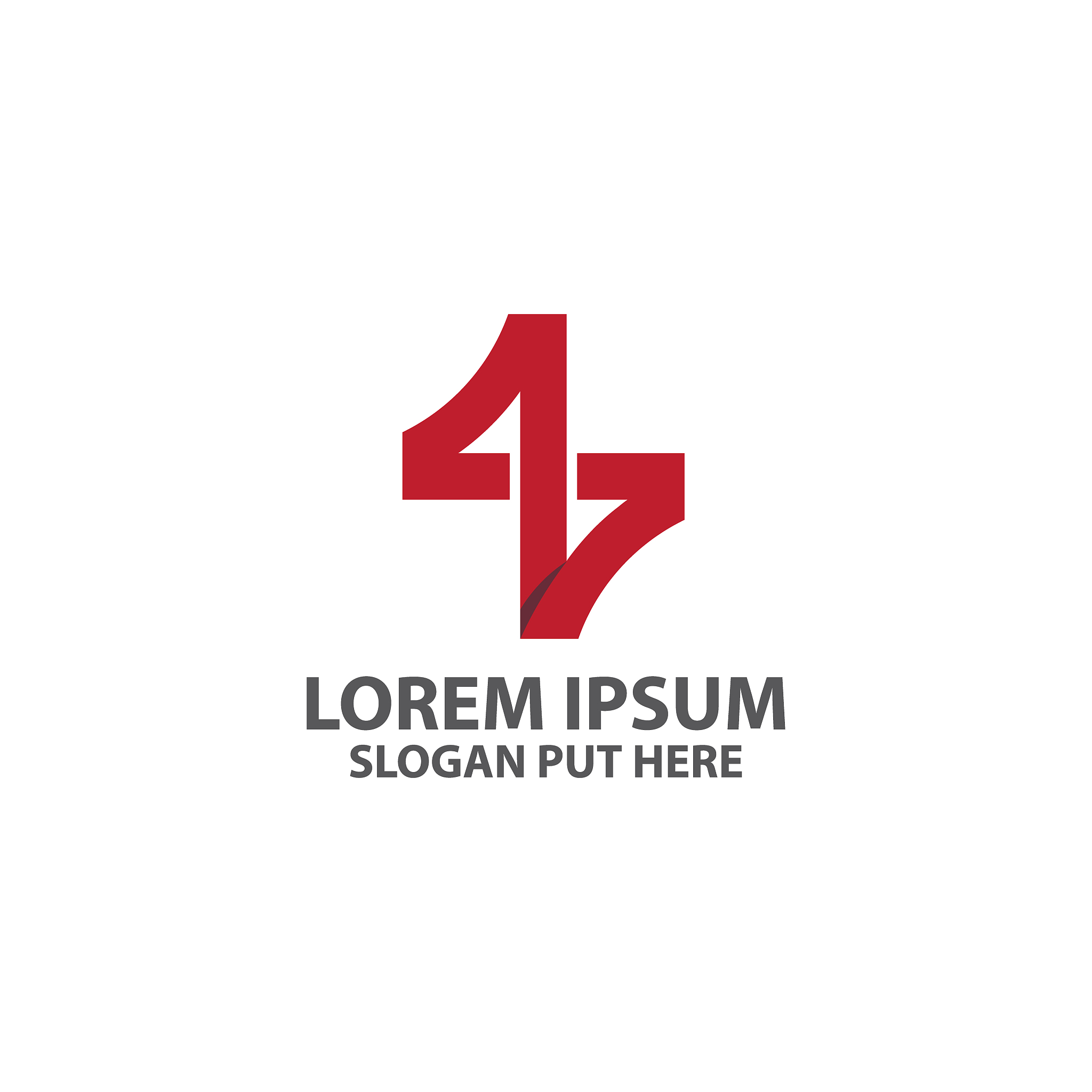 47 letter logo design template