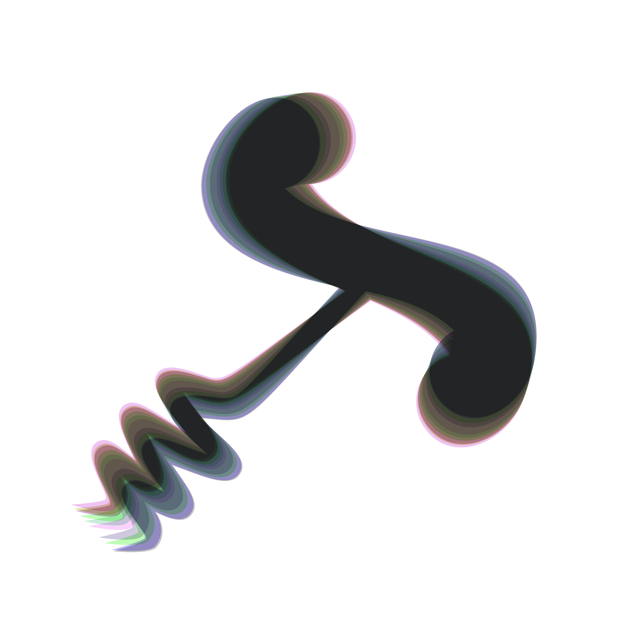 corkscrew sign colorful icon