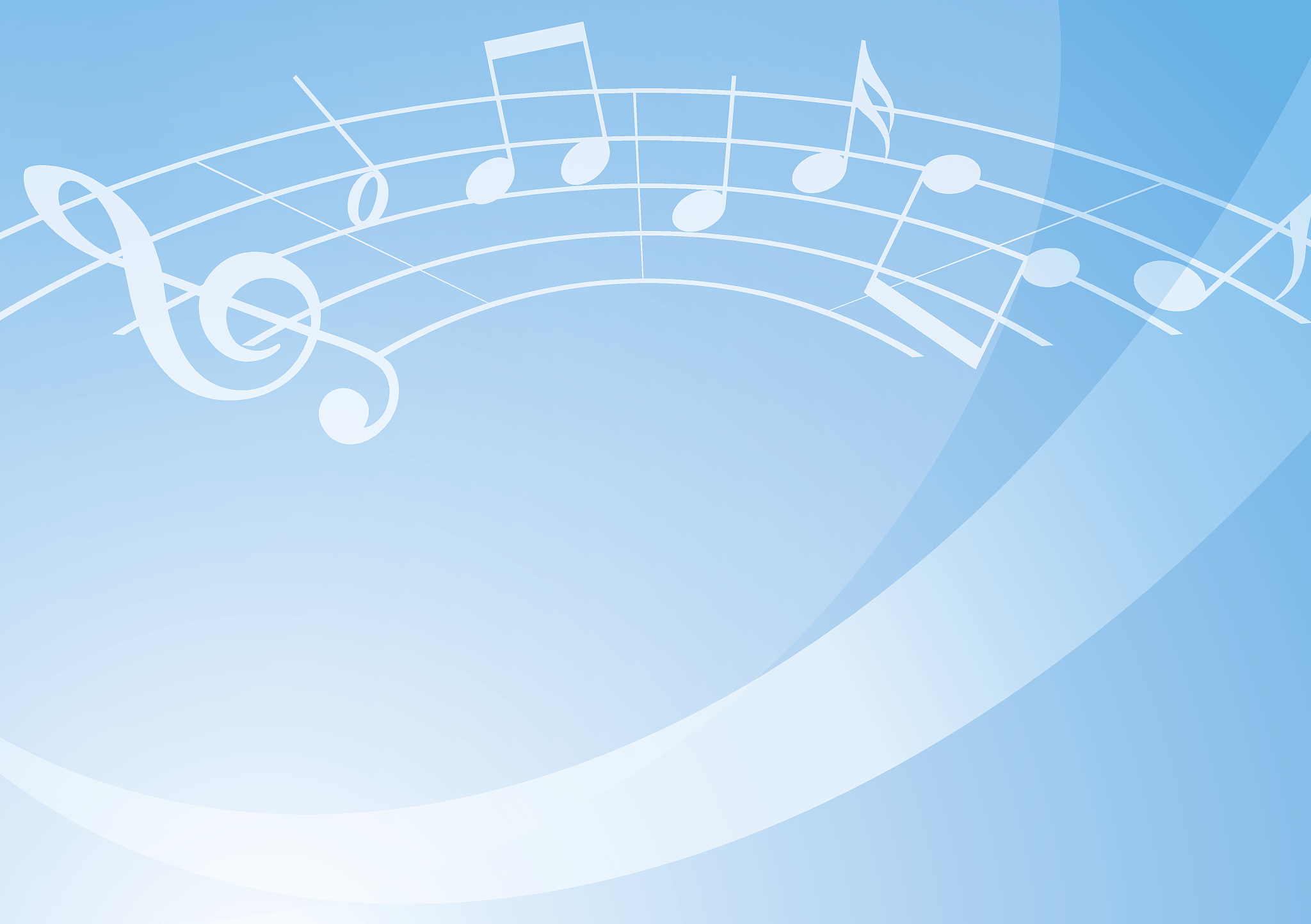 light blue music background with gradient - vector