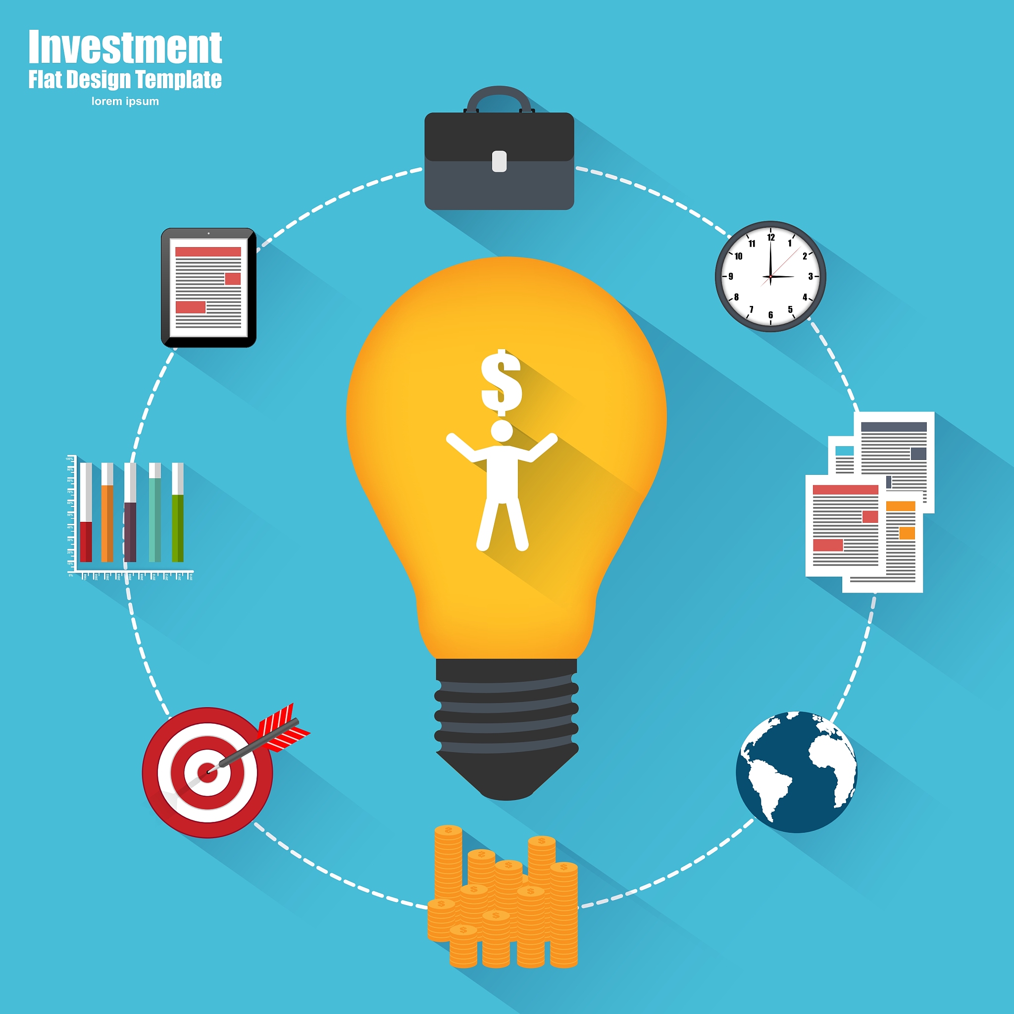 business and communication inforgraphic template
