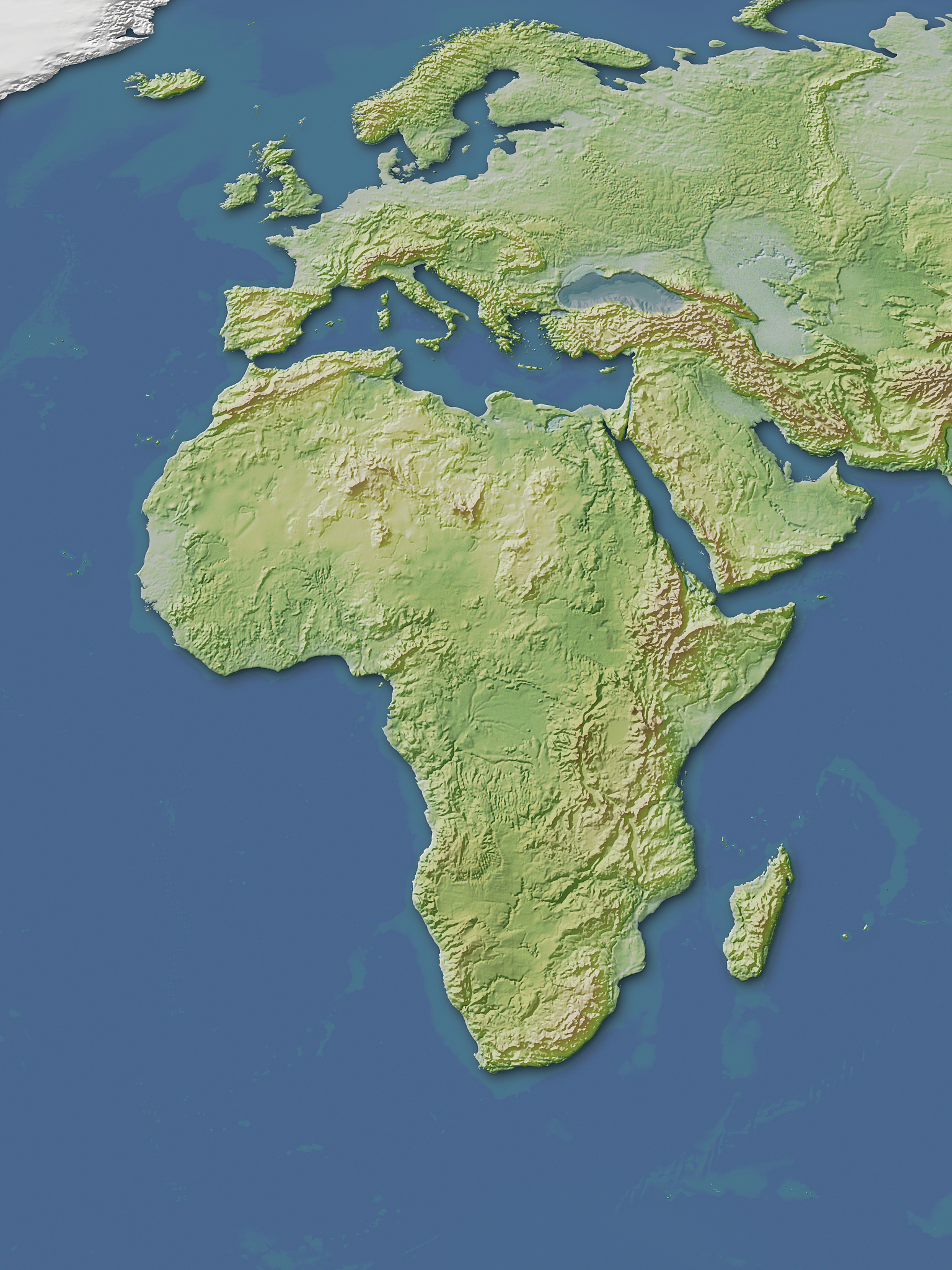 map of african continent.