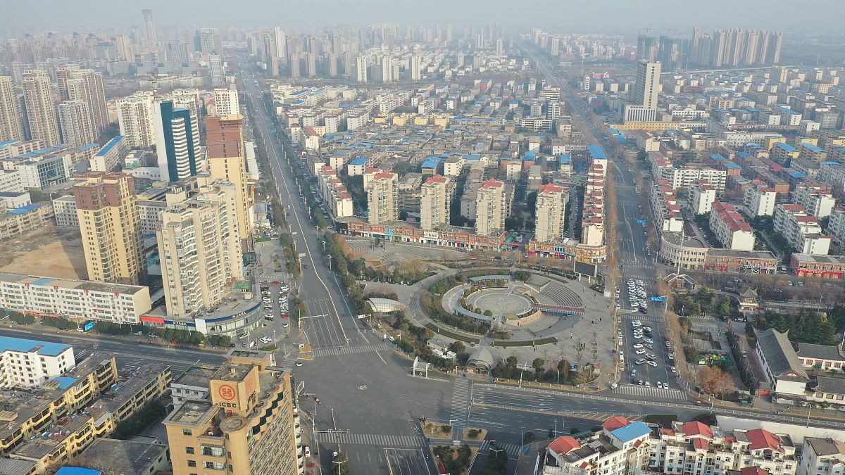 2022年1月15日,河南许昌,航拍的许昌市区.