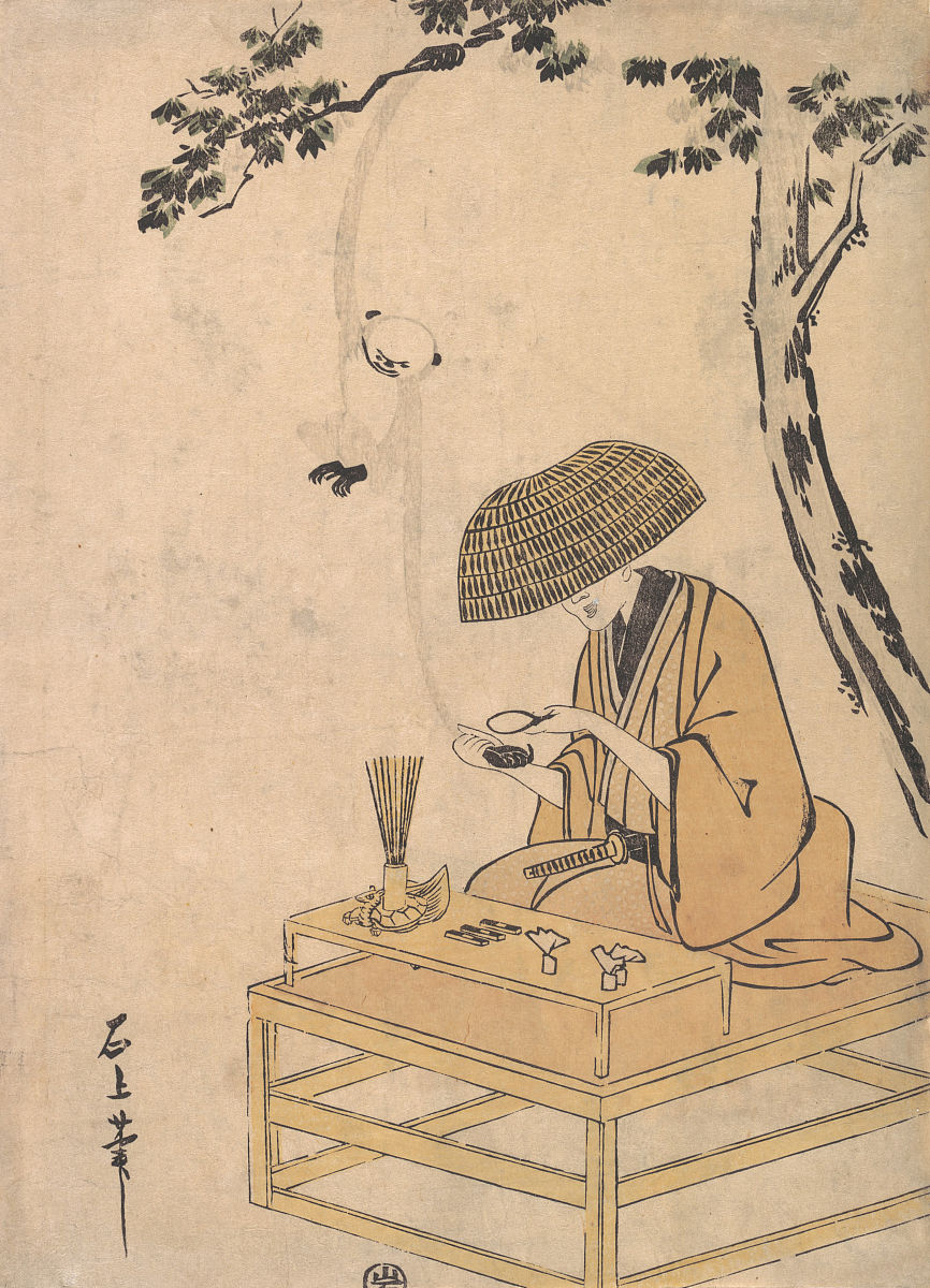the magnifying glass, circa 1775. artist toriyama sekien. (photo