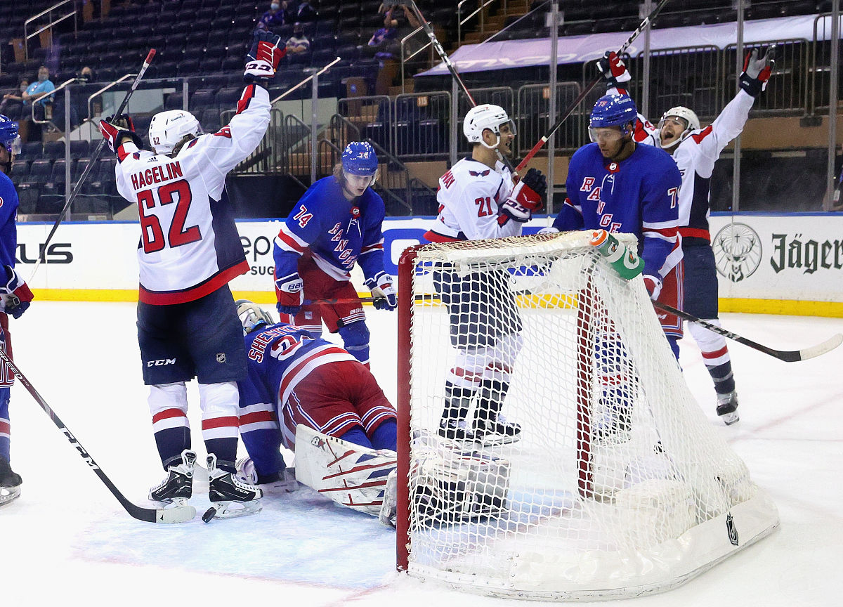 2021年5月3日,美国,20/21nhl常规赛,纽约游骑兵vs华盛顿首都人.new yo