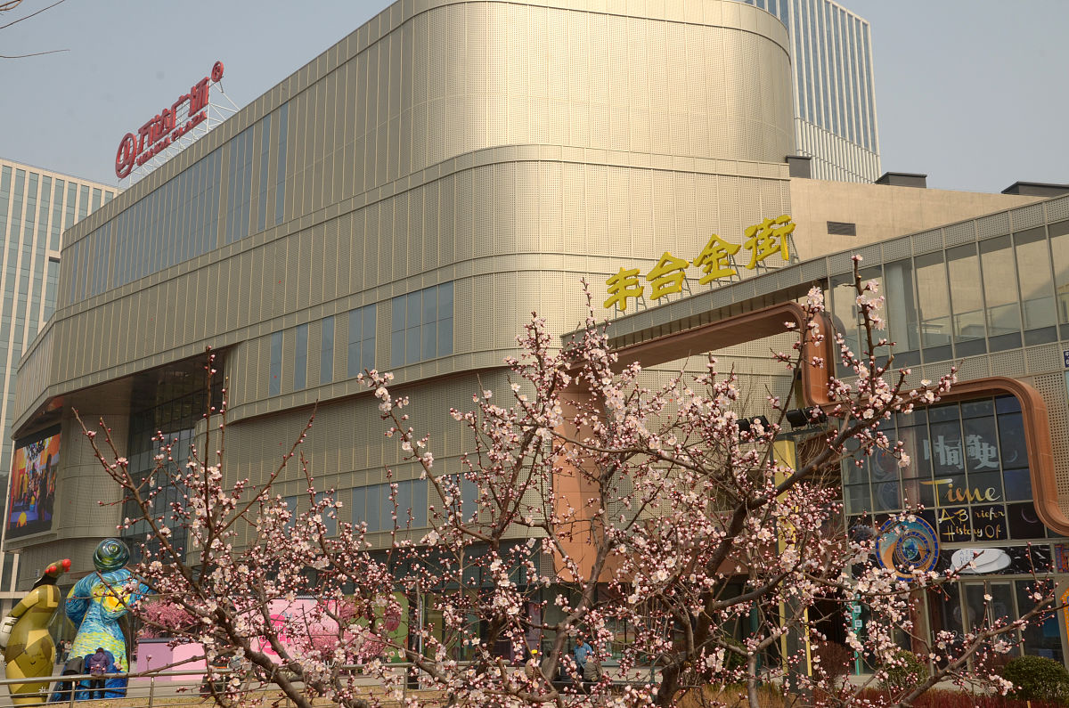 2017年3月18日,北京,丰台科技园区万达广场,主题建筑已经完成,正在招