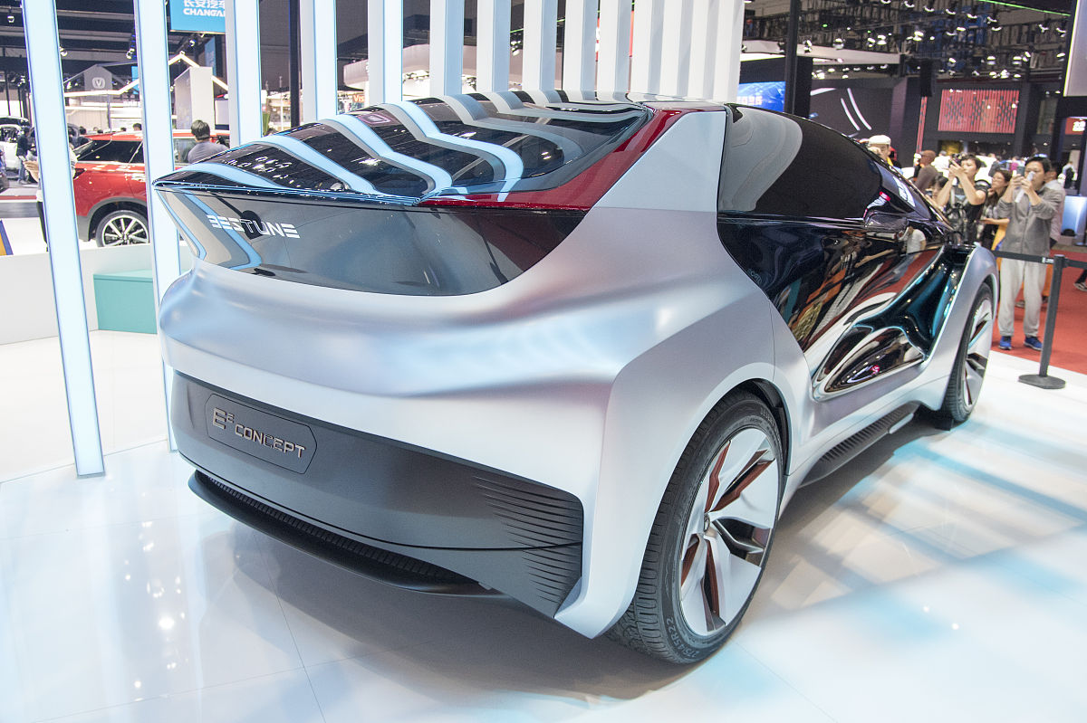 2019上海车展实拍:一汽奔腾e concept概念车