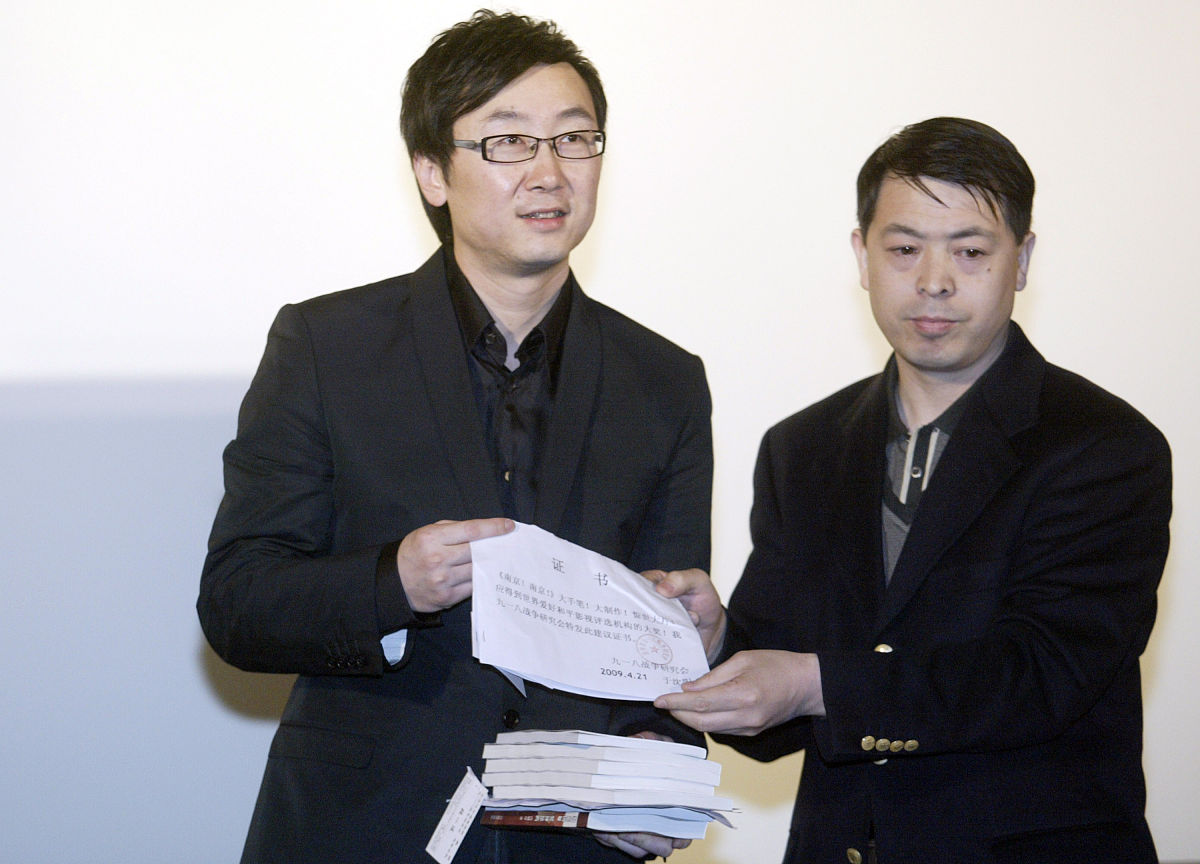 2009年4月21日,沈阳,电影《南京!南京》在沈阳宣传.2009年4月21日讯,