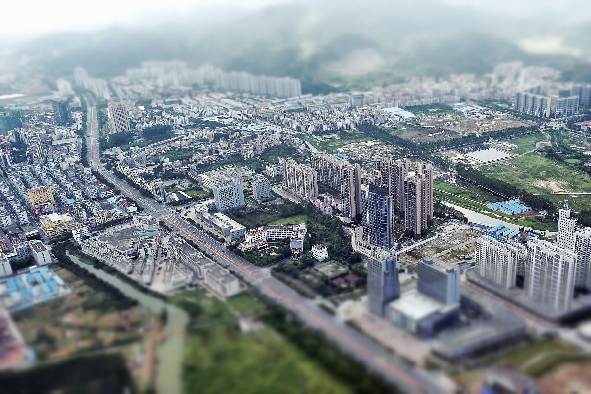 2014年6月1日,广东省广州市,聚焦南沙,航拍广州南沙进港大道.南沙新区