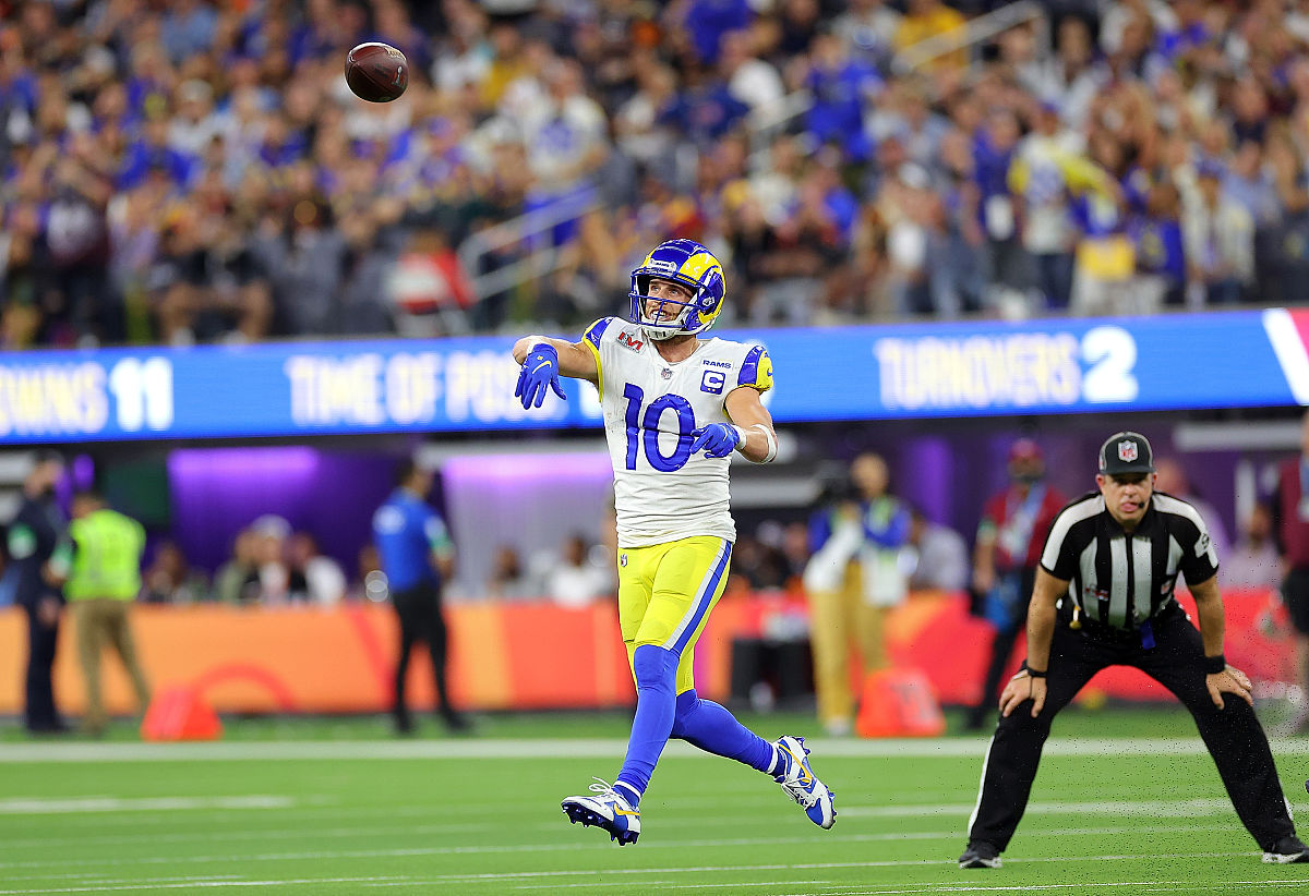 inglewood, california - february 13: cooper kupp #10 of the los 