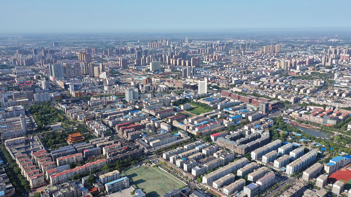 2019年8月30日,河南许昌,航拍的航拍许昌中原经济区核心城市许昌.