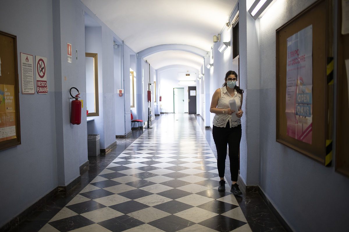 当地时间2021年6月16日,意大利都灵,意大利举行高中毕业考试.turin, i