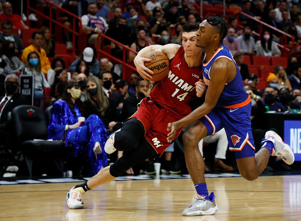 2022年1月26日,美国,21/22nba常规赛,尼克斯vs热火.miami, florida - 