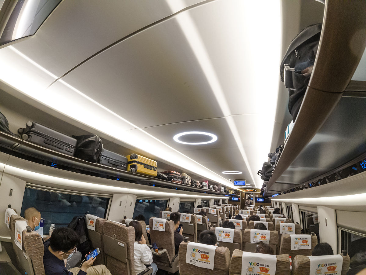 打高铁出行流动的时尚生活用发