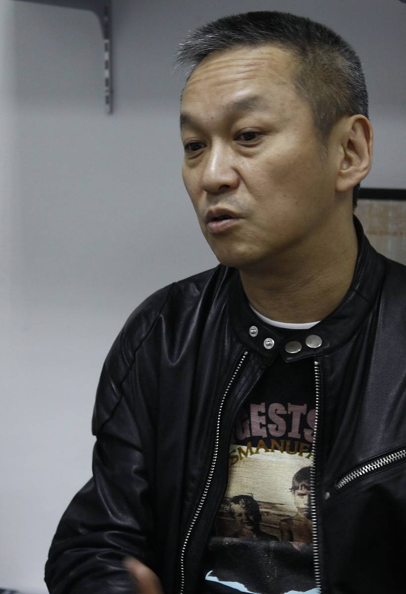 2010年4月16日,香港,《十月围城》导演陈德森在香港金像奖开奖之前受