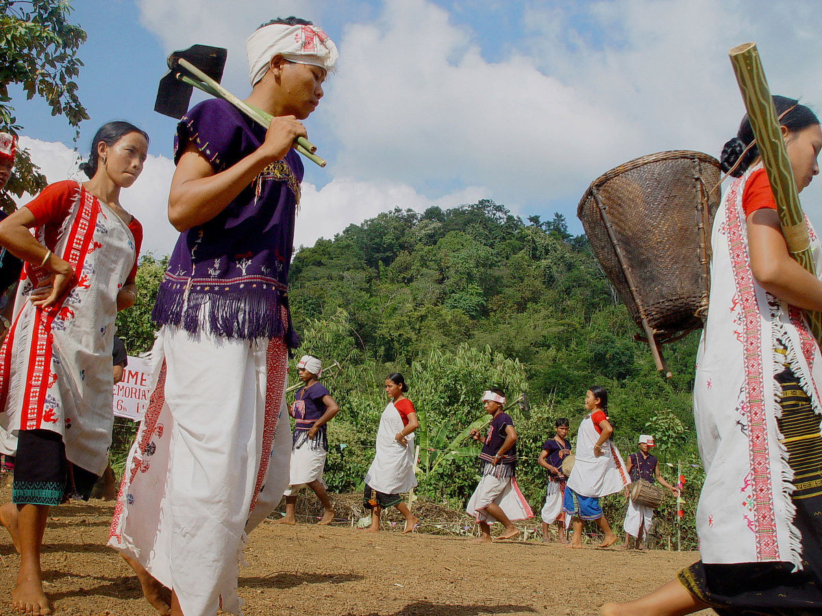 tribal people, india. (photo by: indiapictures/uig via getty ima