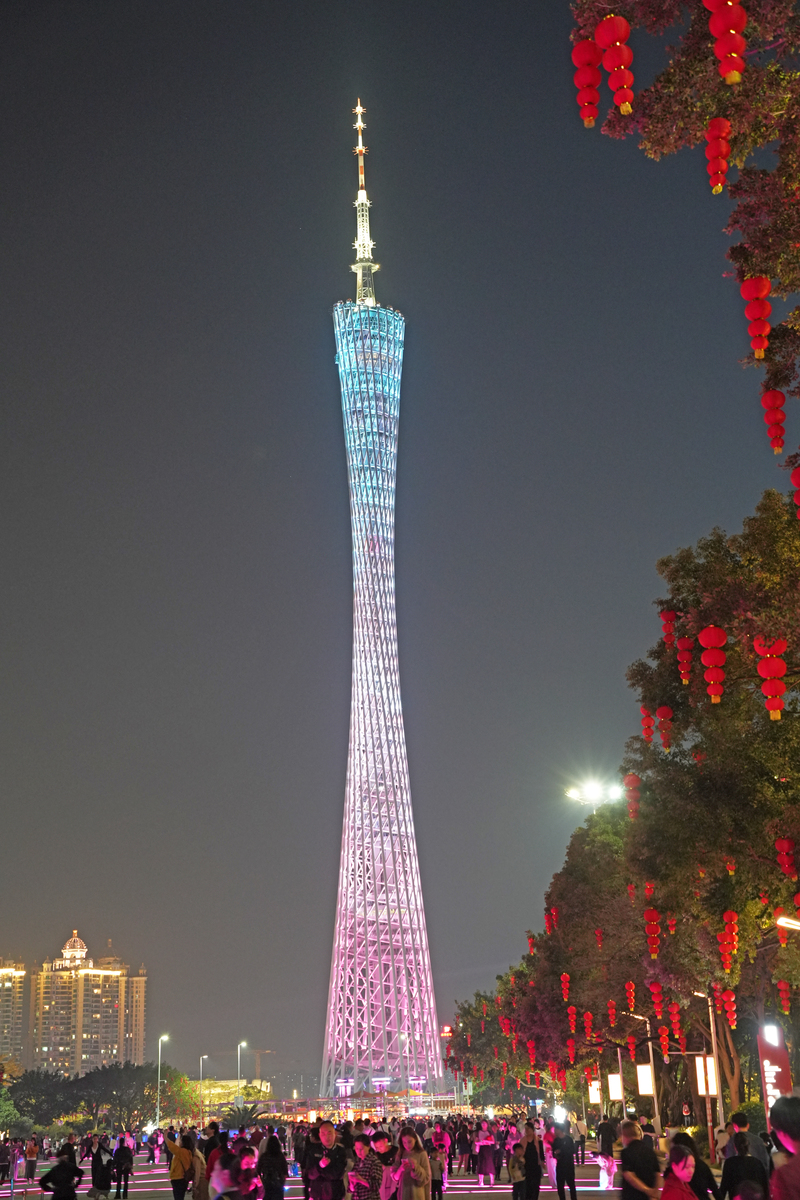 2026年2月20日,广州,花城广场夜景.花城广场被誉为"",
