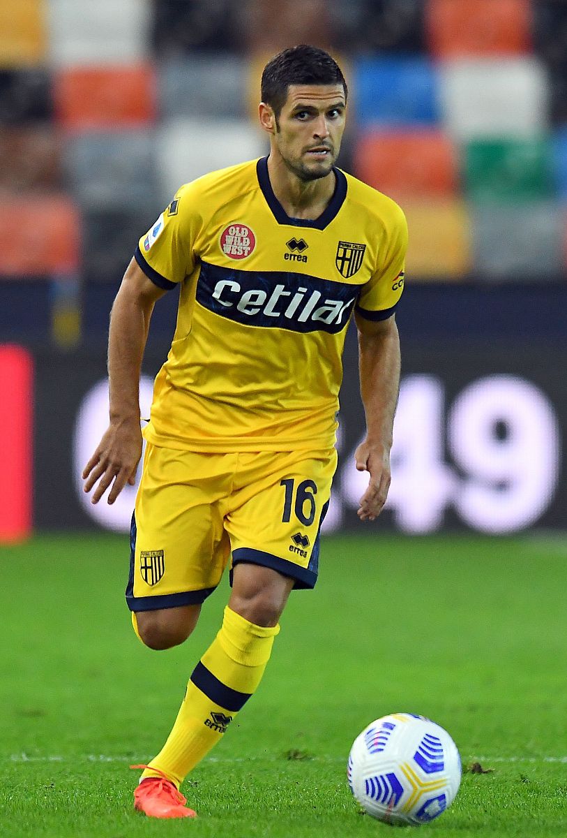 udine, italy - october 18: vincent laurini of parma calcio in ac