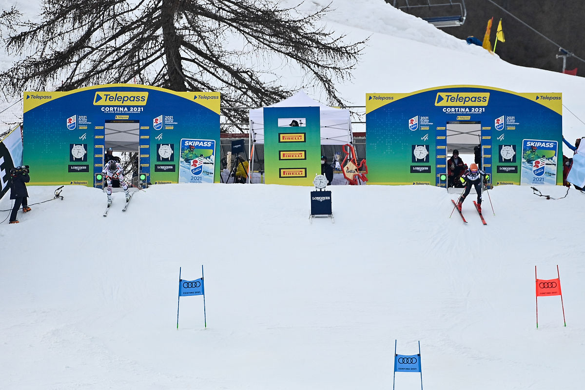 2021年2月16日,意大利,2021高山滑雪世界锦标赛2月16日赛况.cortina d