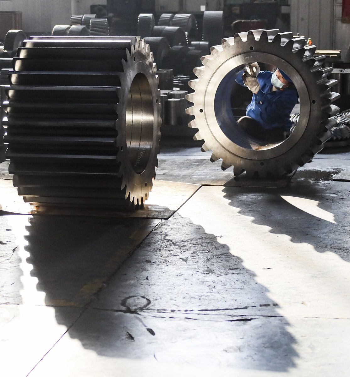 400减速机中轴14齿能换成16齿吗？