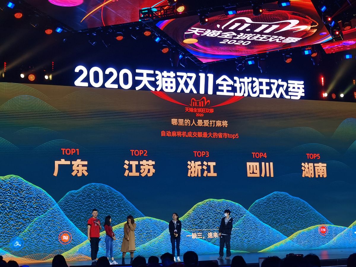 2020年11月11日凌晨,杭州,天猫双11纪录之夜现场.