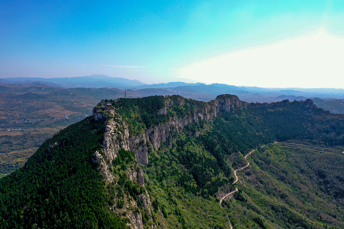 2019年10月05日,航拍济南长清马山.马山是泰山的姊妹山,主峰海拔512.3