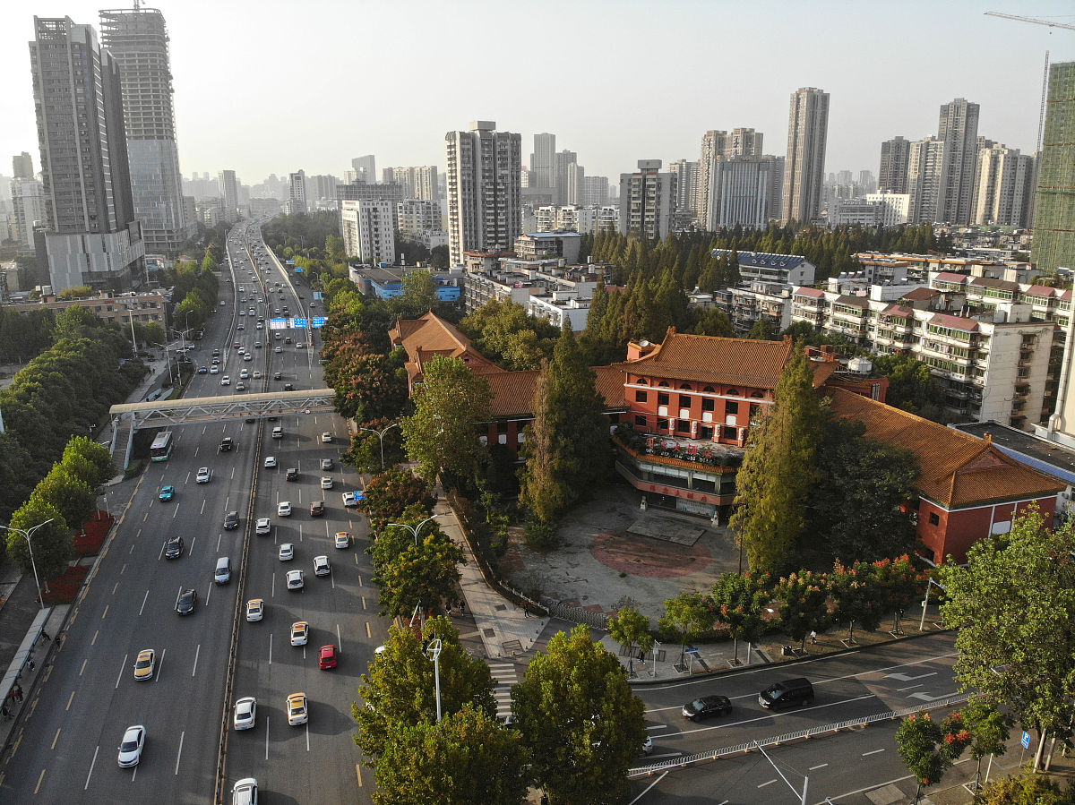 2020年10月23日,武汉,中国传统建筑风格的武汉国宾大酒店.