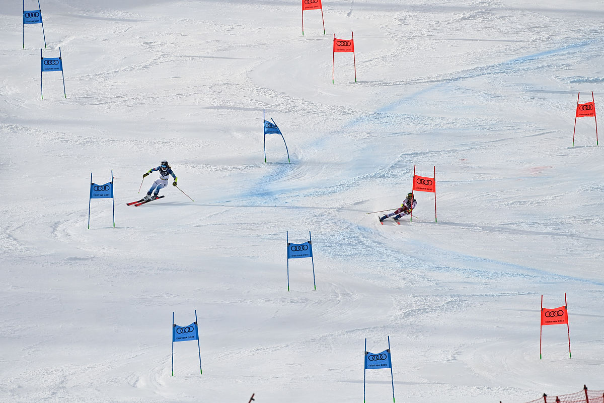2021年2月16日,意大利,2021高山滑雪世界锦标赛2月16日赛况.cortina d