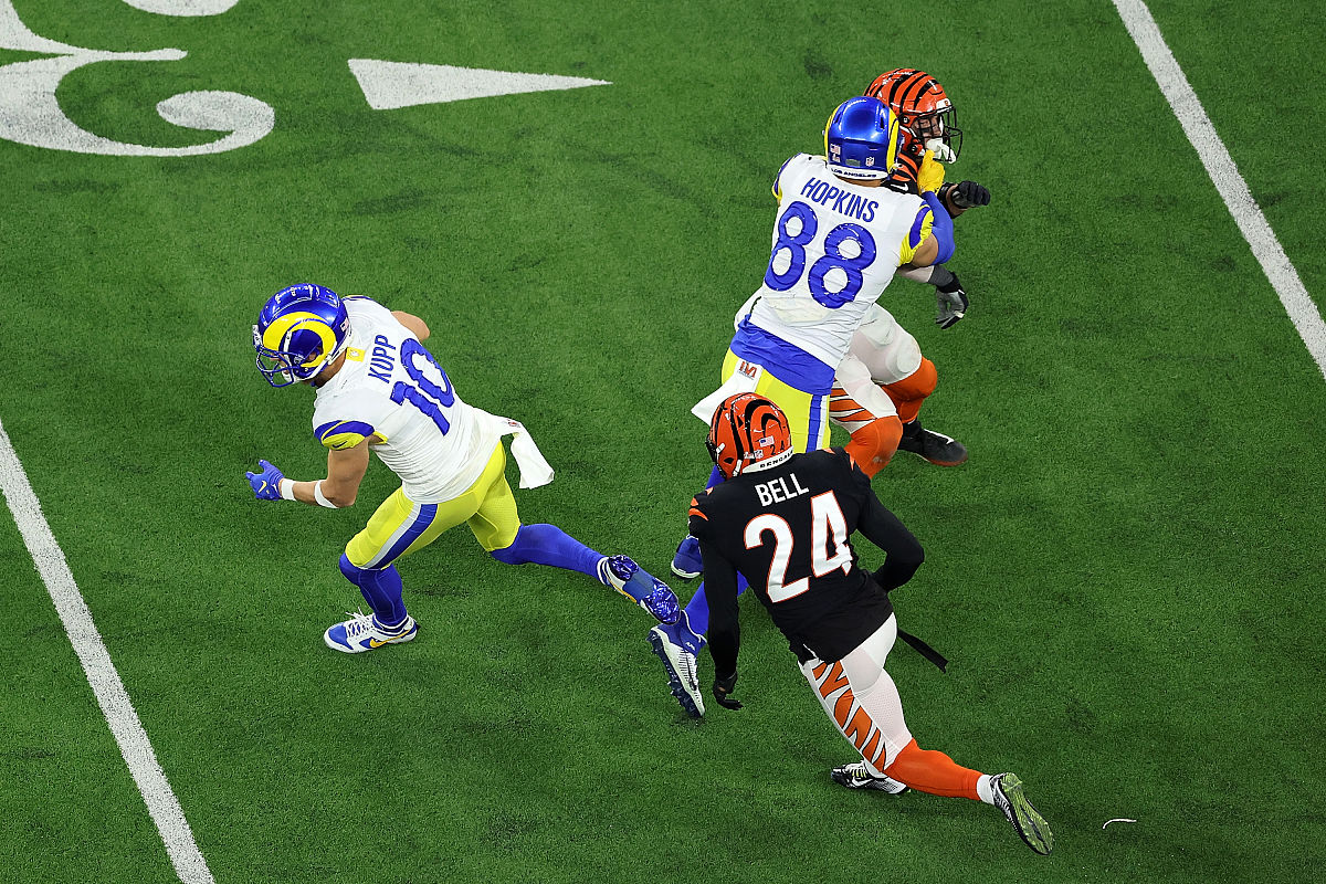 inglewood, california - february 13: cooper kupp #10 of the los 