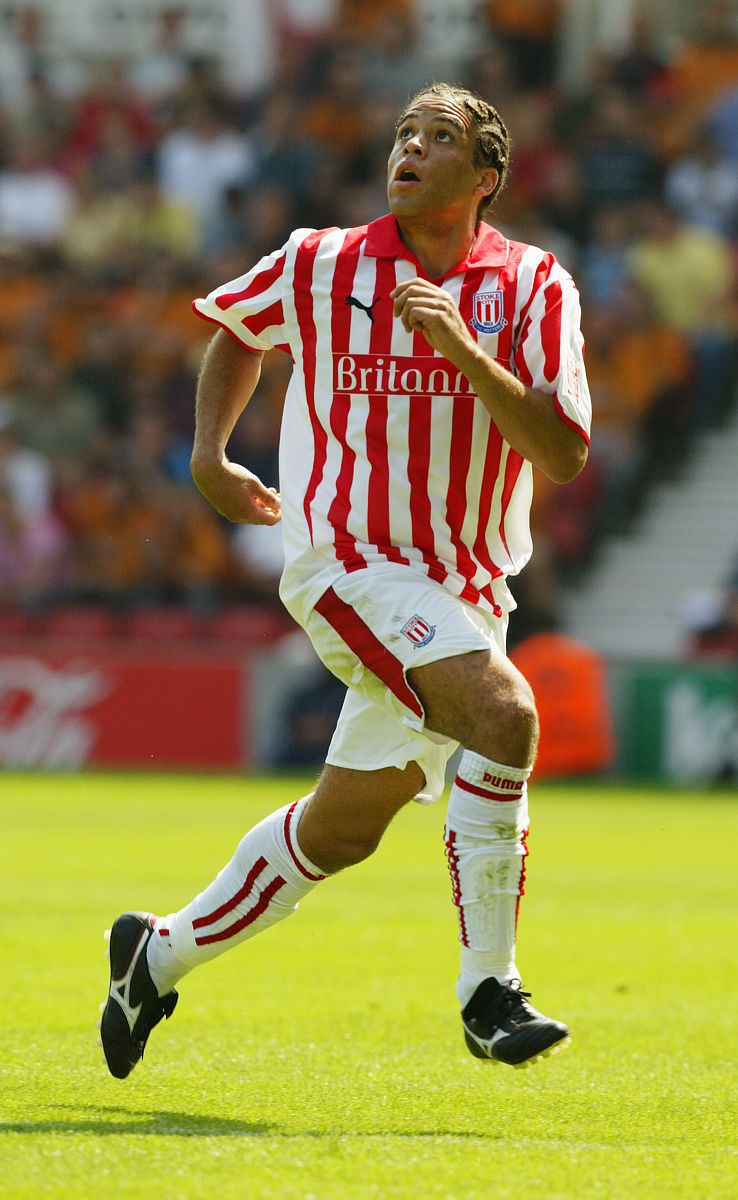 stoke-0n-trent, england - august 8:  darel russell of stoke city