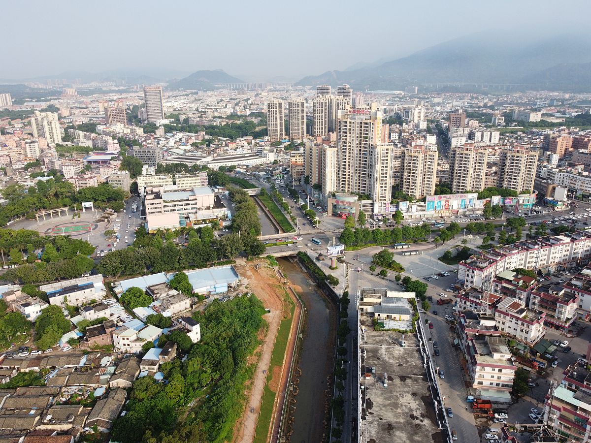 2020年9月1日,广东省东莞市清溪镇的河流.