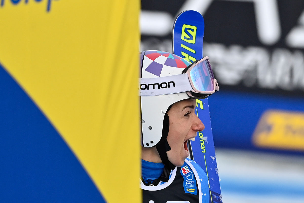 2021年2月16日,意大利,2021高山滑雪世界锦标赛2月16日赛况.cortina d