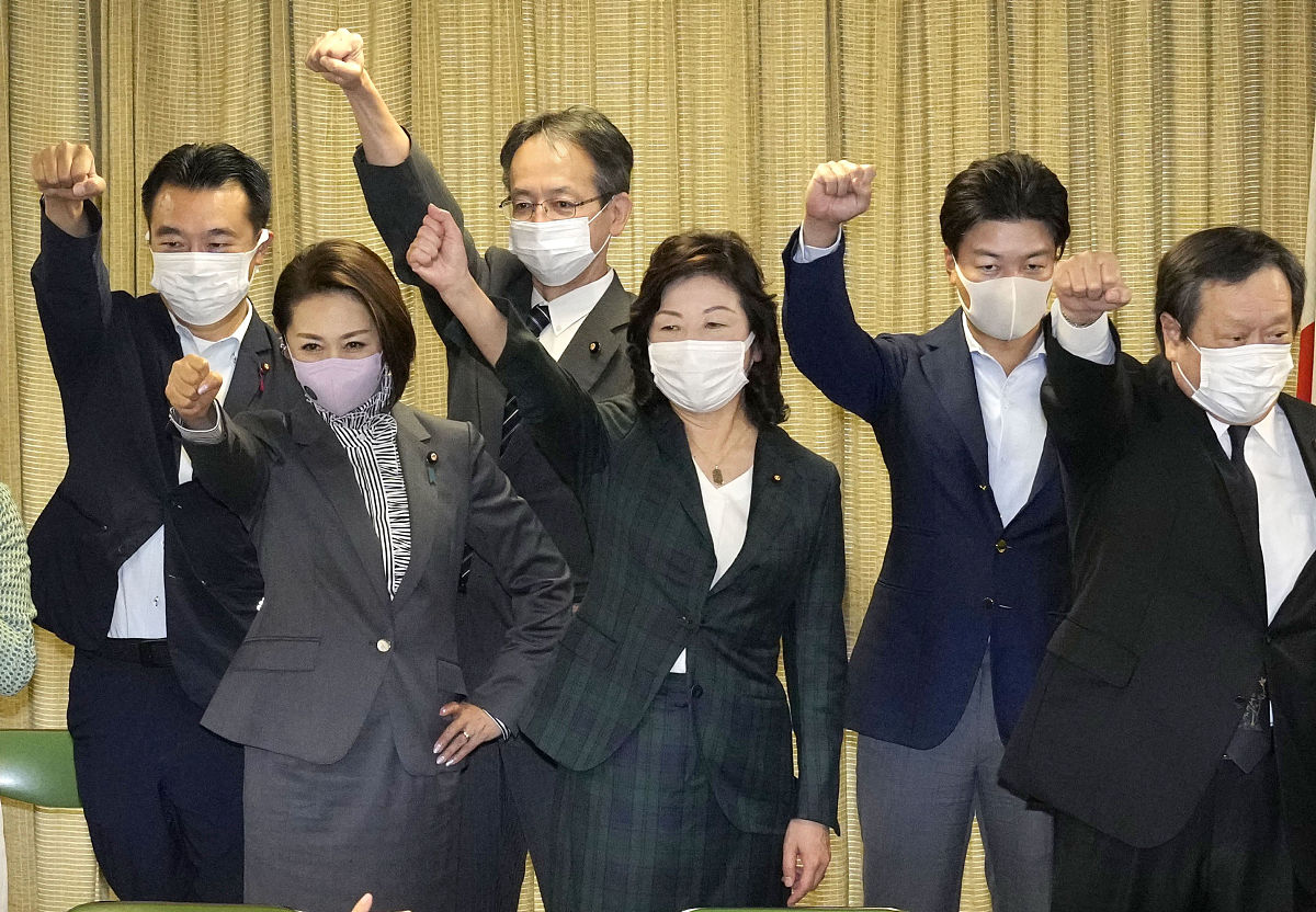 当地时间2021年<strong>9</strong>月17日,日本东京,日本自民党代理干事长野田圣子发表