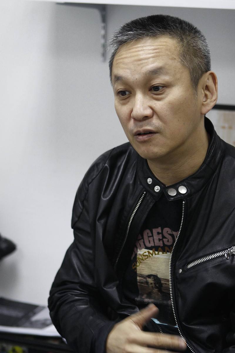 2010年4月16日,香港,《十月围城》导演陈德森在香港金像奖开奖之前受