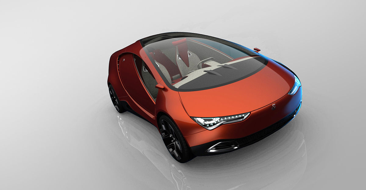 2011年9月2日,俄罗斯莫斯科,e-auto汽车模型.e-auto宣布将在第64届法