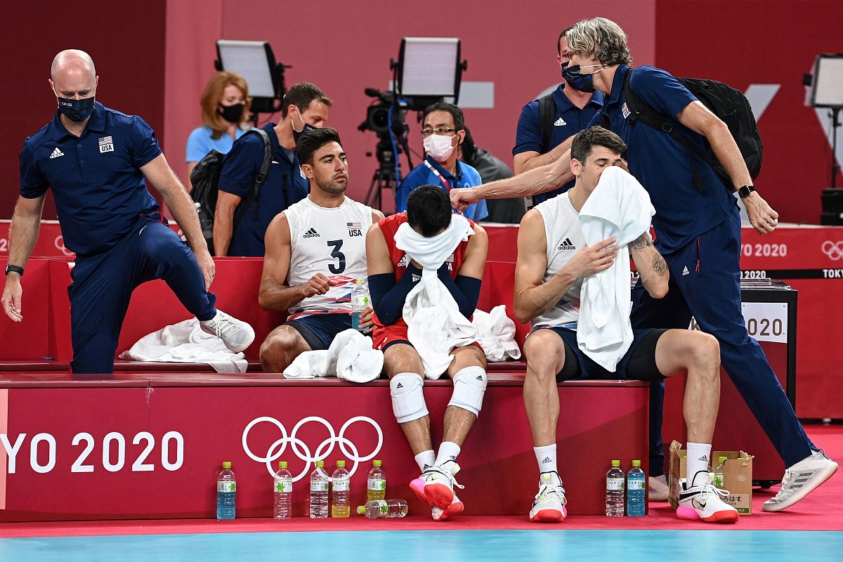 2021年7月26日,日本,2020东京奥运会排球7月26日赛况.usa's players r