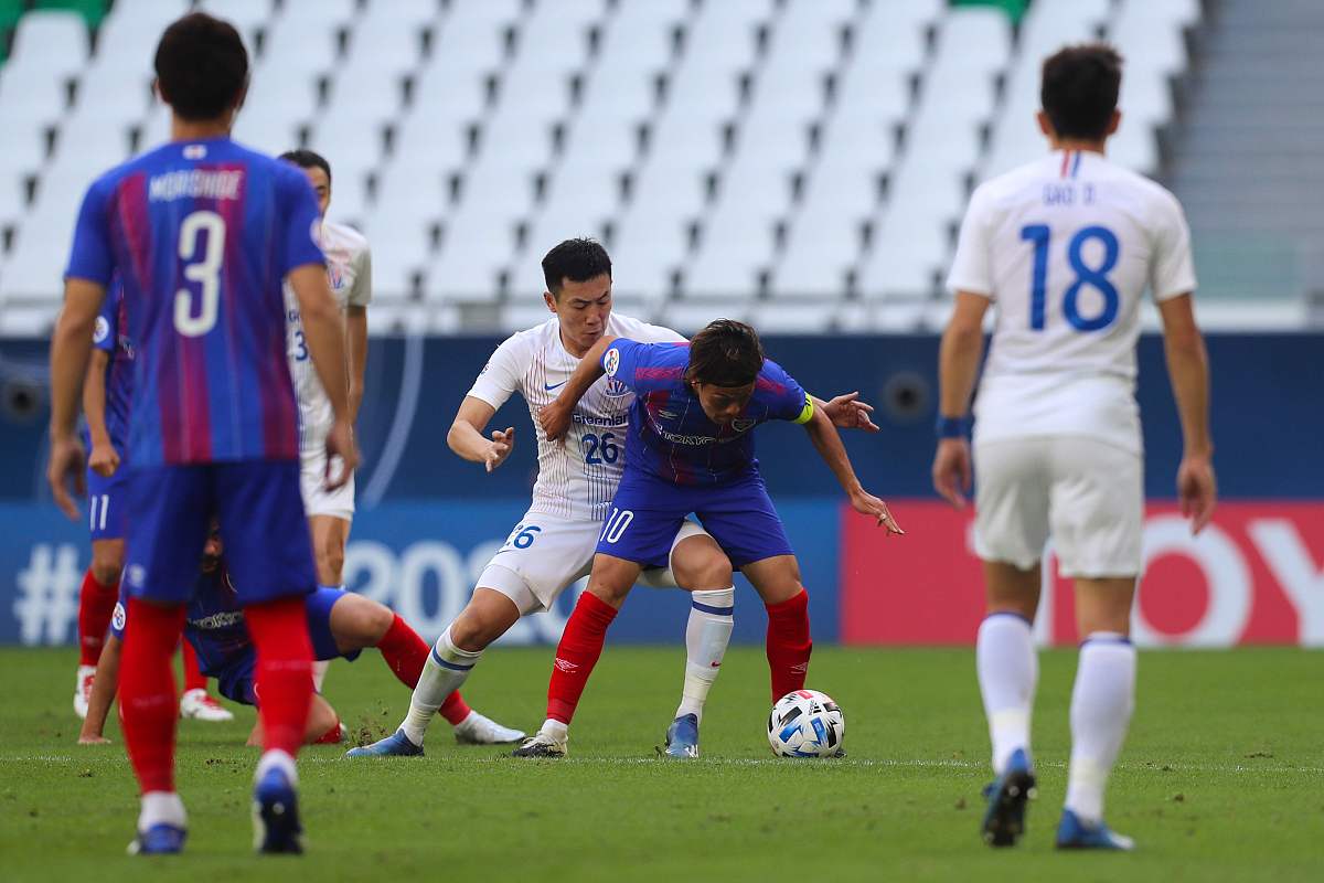 2020年11月24日,卡塔尔多哈,2020亚冠小组赛<strong>f</strong>组,东京fc vs上海申花.