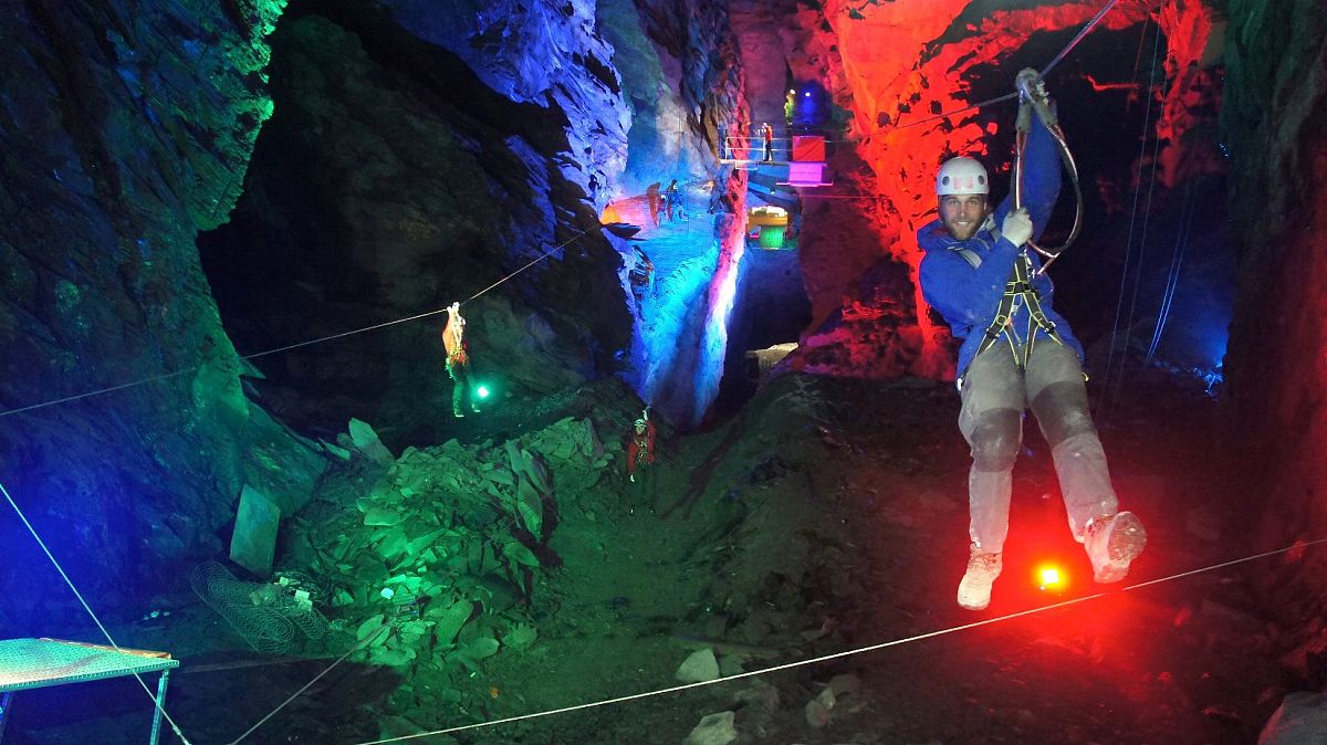 2015年5月20日消息(具体拍摄时间不详),英国北威尔士,zip world caver