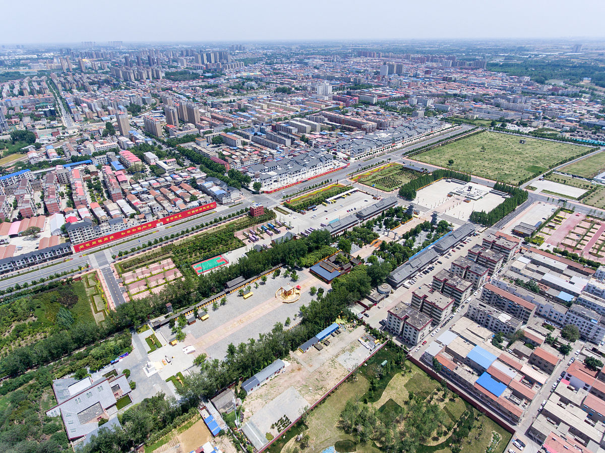2020年5月16日,河南郑州,航拍新郑市黄帝故里景区.