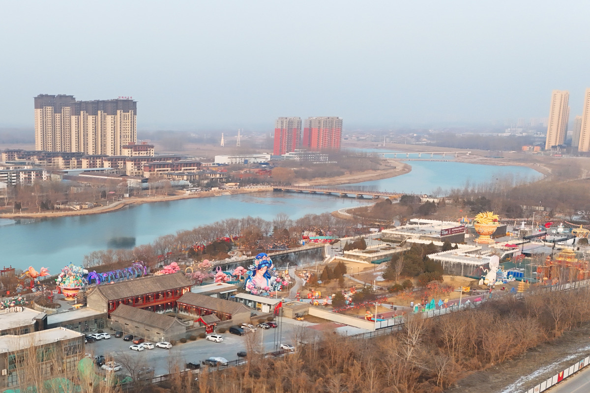 2026年1月31日,河北涿州,永济公园"通会灯市"局部灯组.