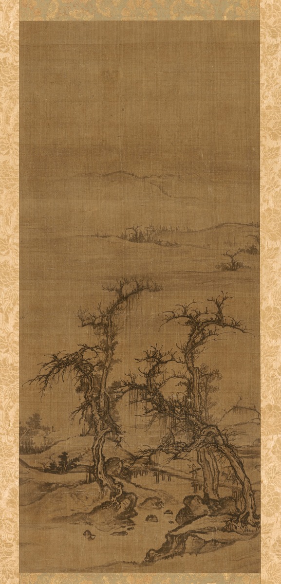赵孟元代名作《枯木竹石图》赏析：清新淡雅，笔墨精妙