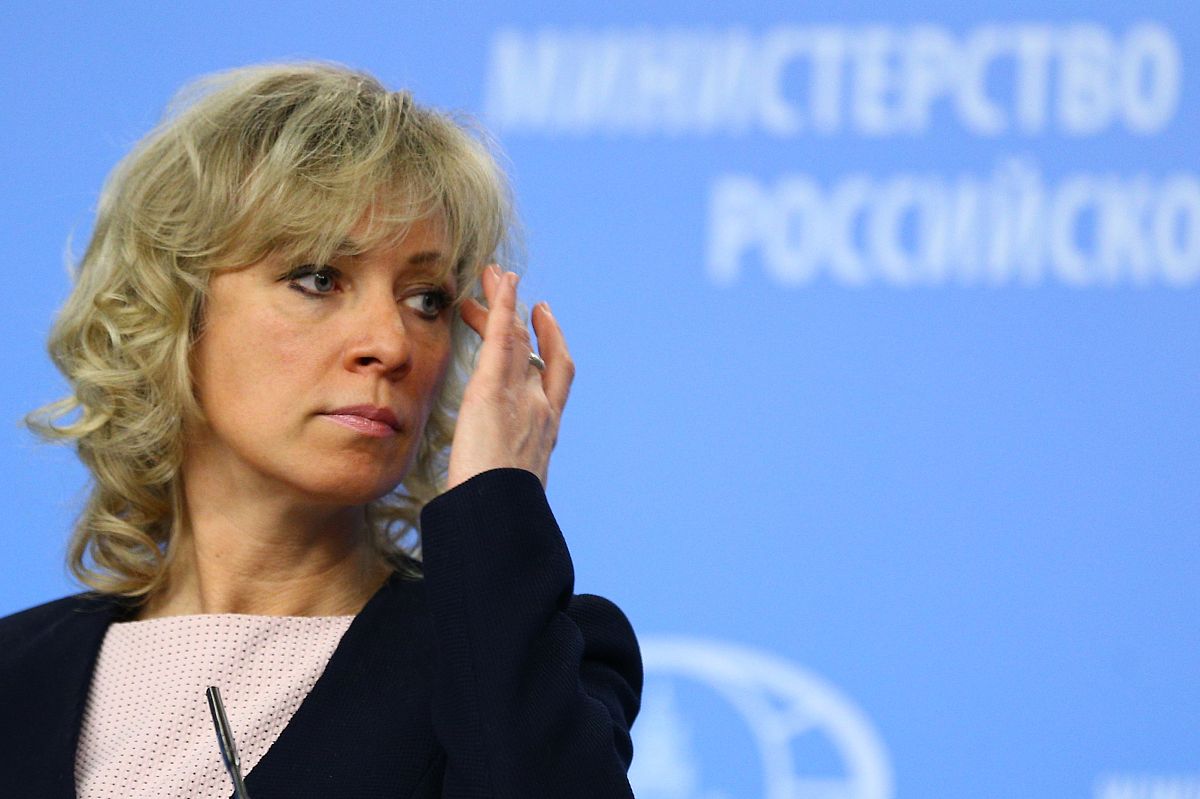 当地时间2018年3月15日,俄罗斯莫斯科,俄罗斯外交部发言人玛丽亚·扎