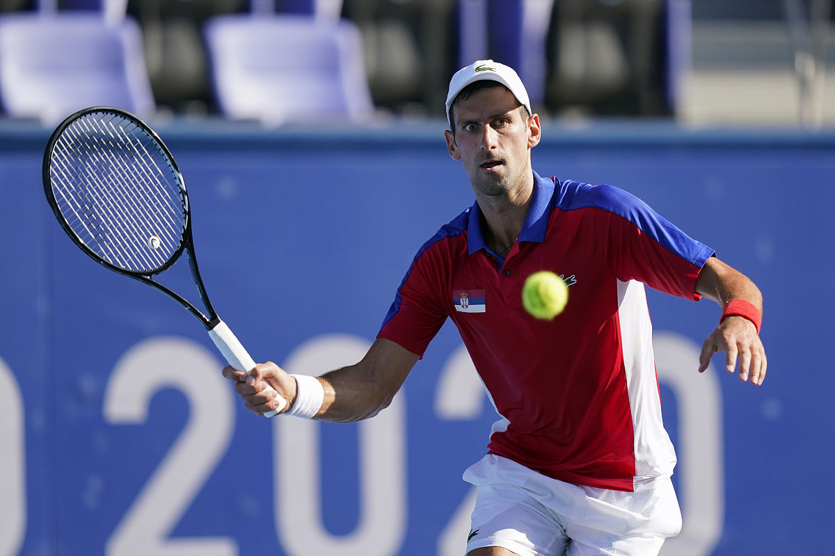 2021年7月24日,日本东京,2020东京奥运会网球男单首轮赛况.novak djok
