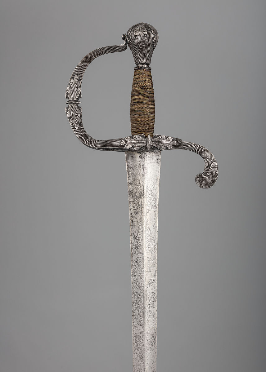 rapier, german, circa 1625-50. artist unknown. (photo by heritag