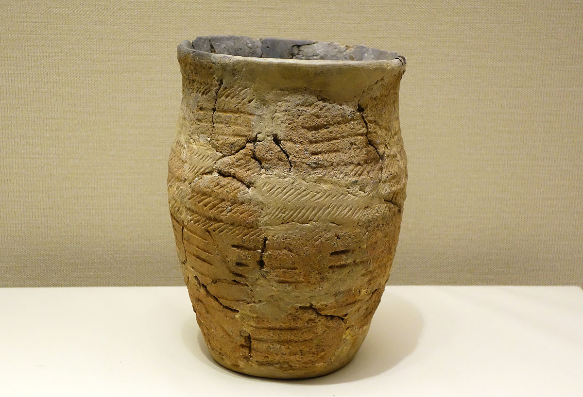 2019年02月16日 鼓腹陶罐,新石器时代,阜新查海遗址出土,辽宁省博物馆
