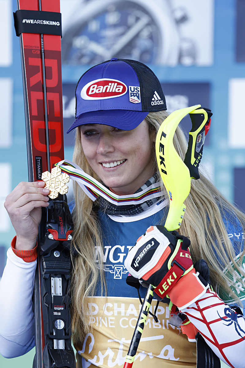 cortina d'ampezzo, italy - february 15 : mikaela shiffrin of usa