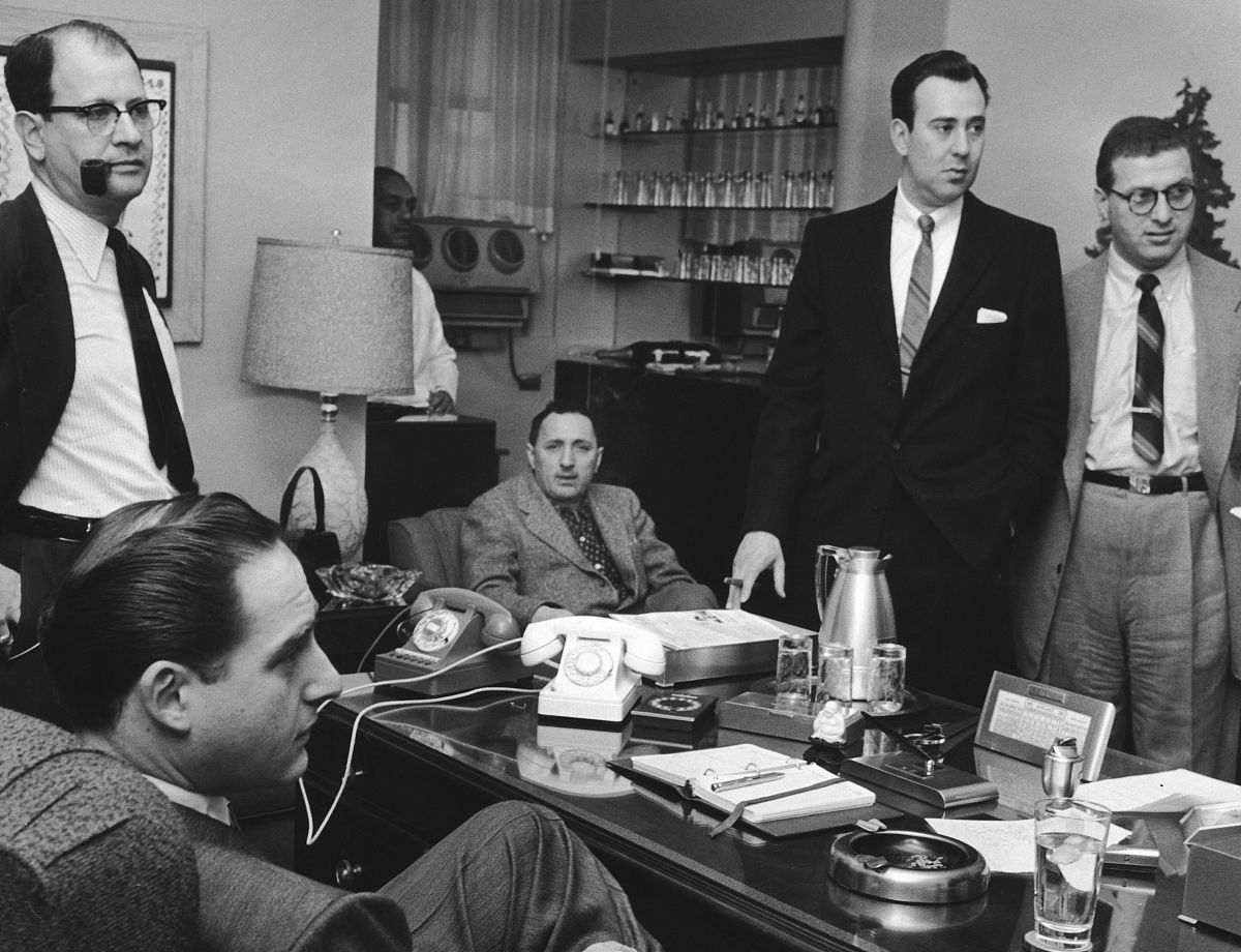 a writers' meeting for the nbc comedy sketch programme 'your sho