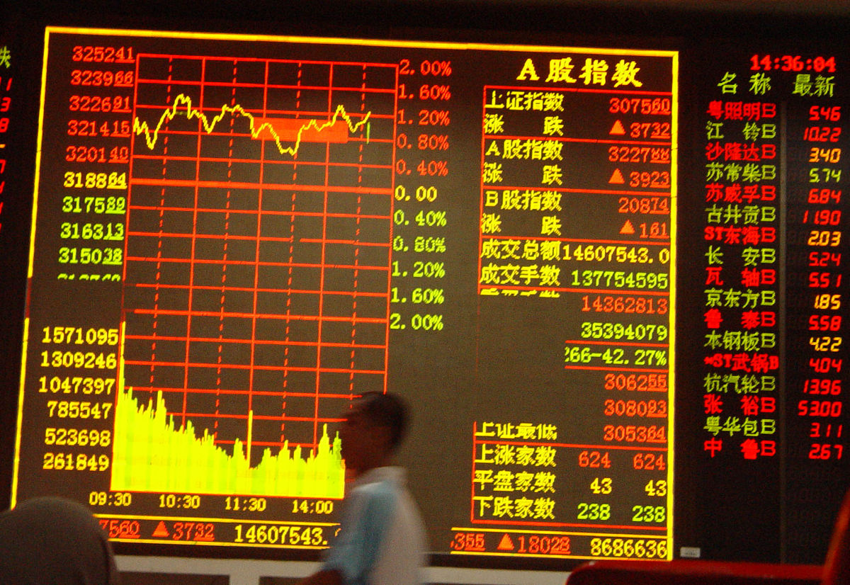 2009年10月20日,股民正在关注股市动向.