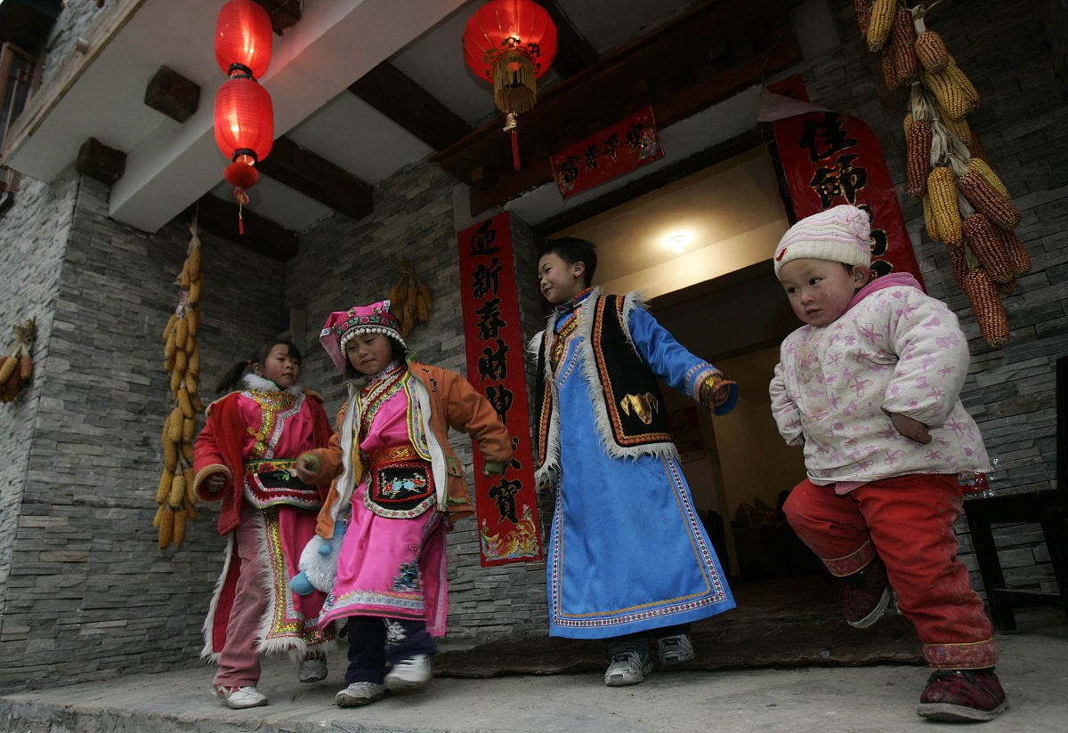 2009年1月23日,吉娜羌寨位于北川南大门,是震后新建的,有北川第一羌寨